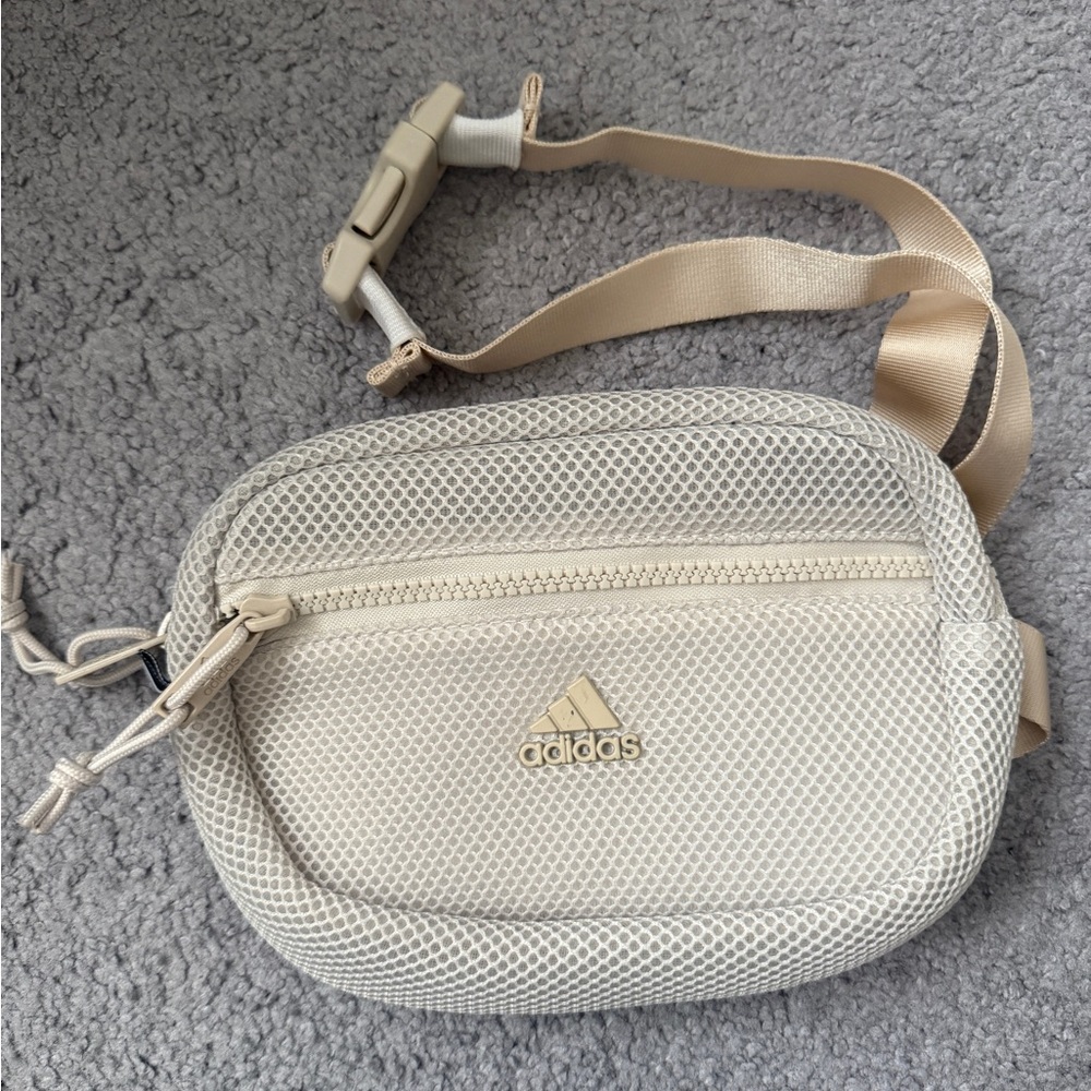 Like New Adidas Cream Mesh Crossbody Bag